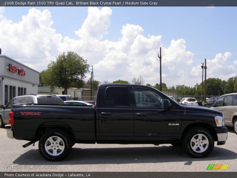 Brilliant Black Crystal Pearl / Medium Slate Gray 2008 Dodge Ram 1500 TRX Quad Cab