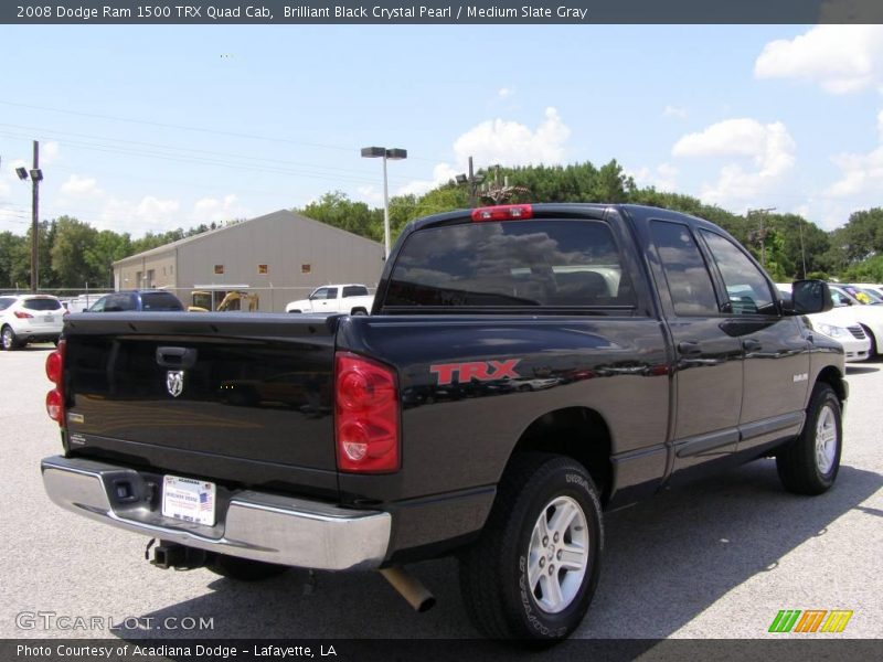 Brilliant Black Crystal Pearl / Medium Slate Gray 2008 Dodge Ram 1500 TRX Quad Cab