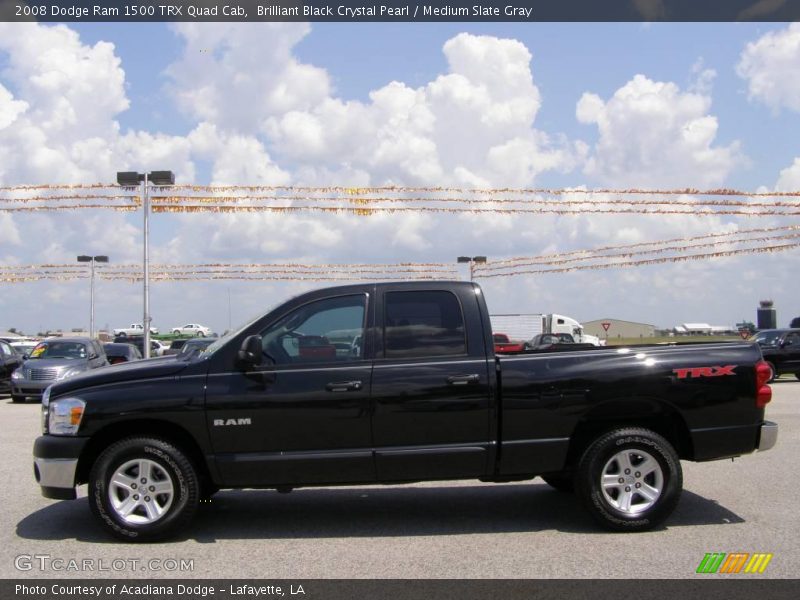 Brilliant Black Crystal Pearl / Medium Slate Gray 2008 Dodge Ram 1500 TRX Quad Cab