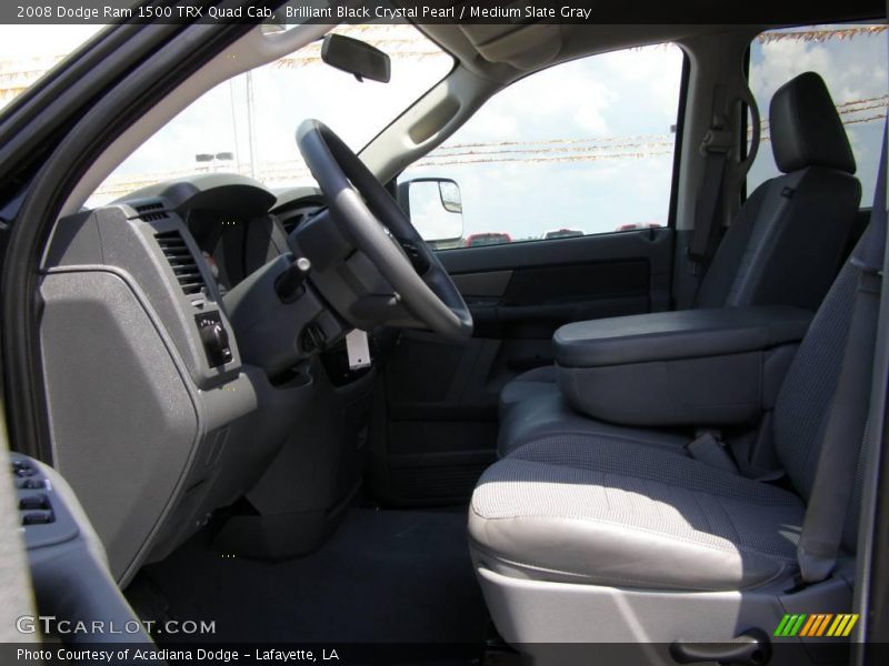 Brilliant Black Crystal Pearl / Medium Slate Gray 2008 Dodge Ram 1500 TRX Quad Cab