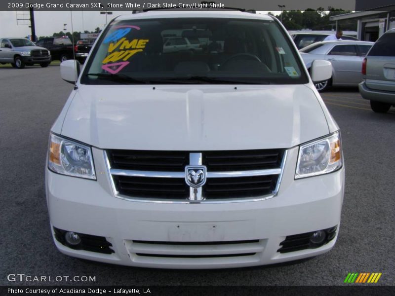 Stone White / Dark Slate Gray/Light Shale 2009 Dodge Grand Caravan SXT