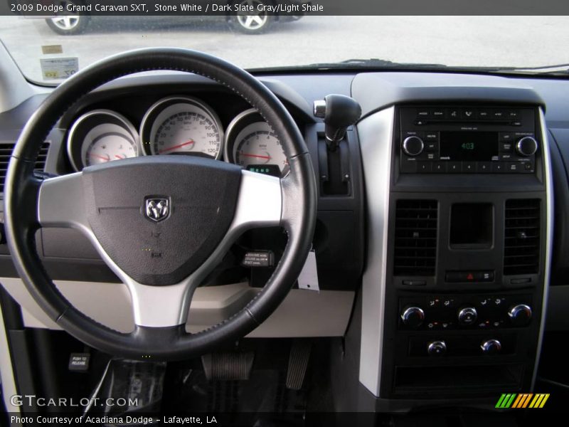 Stone White / Dark Slate Gray/Light Shale 2009 Dodge Grand Caravan SXT