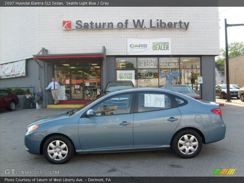 Seattle Light Blue / Gray 2007 Hyundai Elantra GLS Sedan