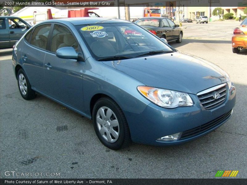 Seattle Light Blue / Gray 2007 Hyundai Elantra GLS Sedan