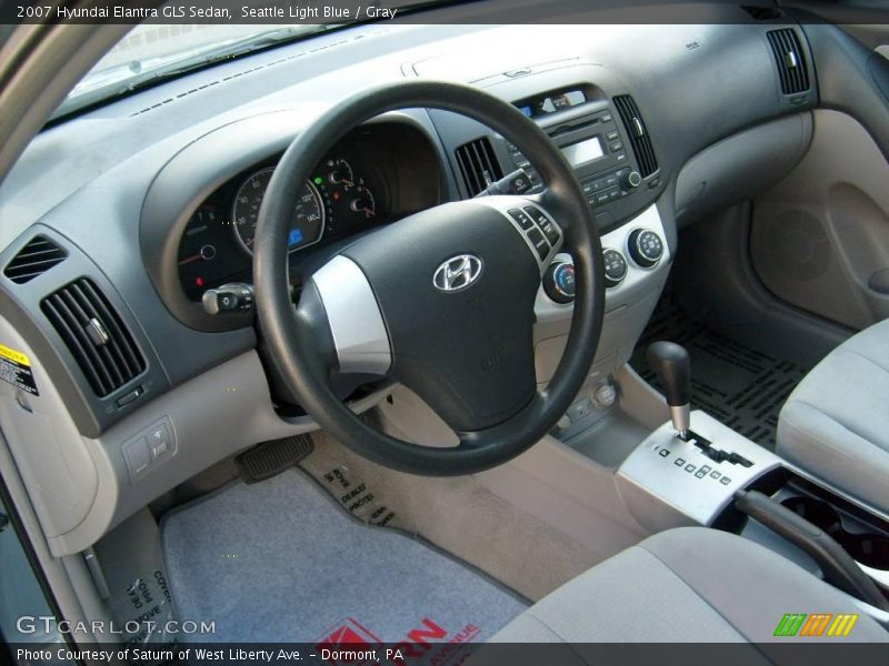 Seattle Light Blue / Gray 2007 Hyundai Elantra GLS Sedan