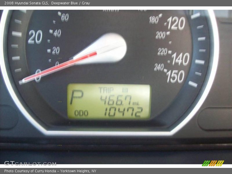 Deepwater Blue / Gray 2008 Hyundai Sonata GLS
