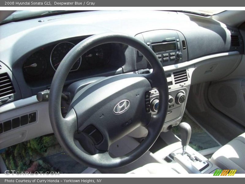 Deepwater Blue / Gray 2008 Hyundai Sonata GLS