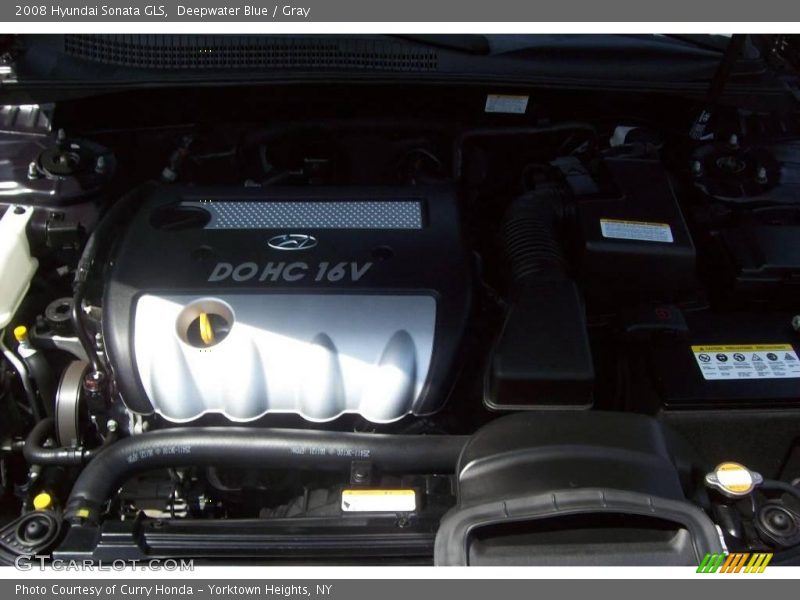 Deepwater Blue / Gray 2008 Hyundai Sonata GLS