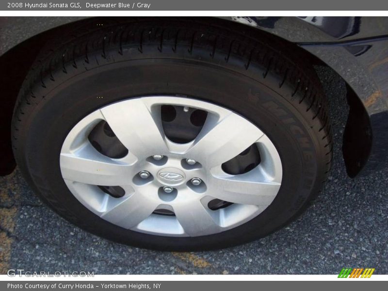 Deepwater Blue / Gray 2008 Hyundai Sonata GLS