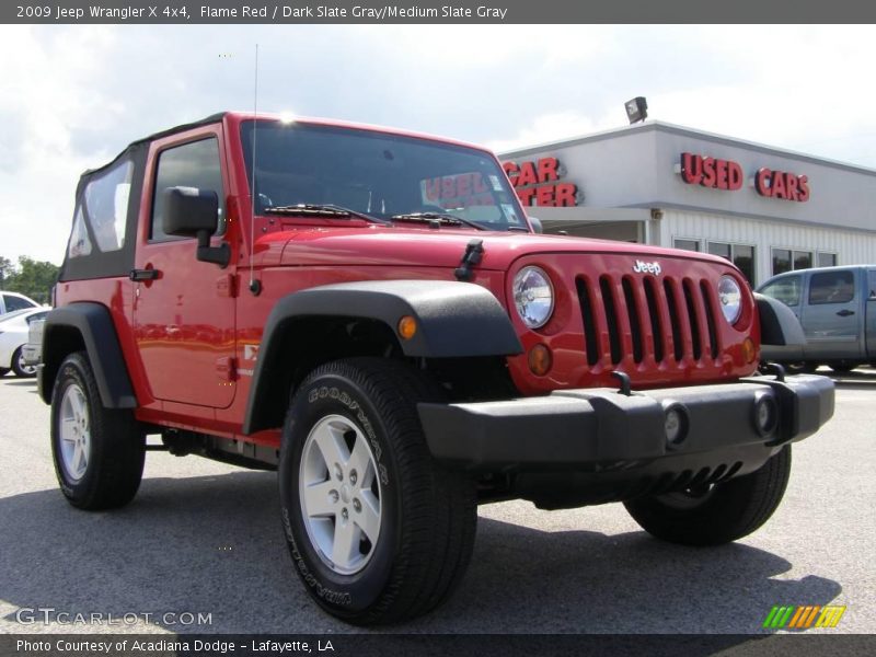 Flame Red / Dark Slate Gray/Medium Slate Gray 2009 Jeep Wrangler X 4x4