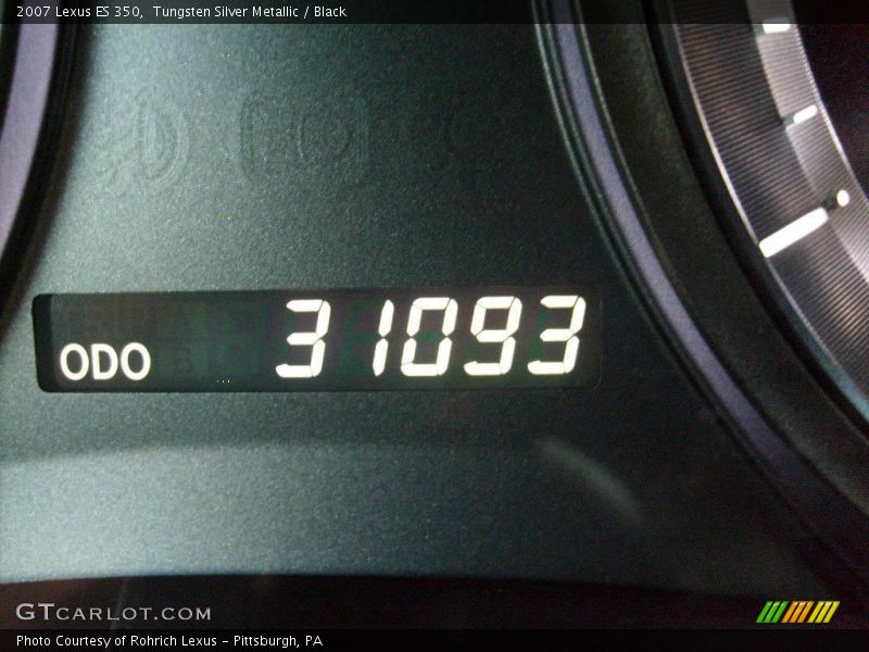 Tungsten Silver Metallic / Black 2007 Lexus ES 350