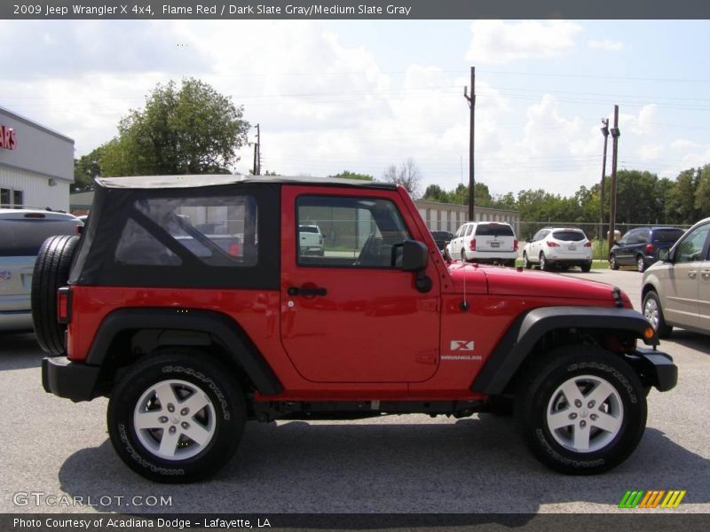 Flame Red / Dark Slate Gray/Medium Slate Gray 2009 Jeep Wrangler X 4x4