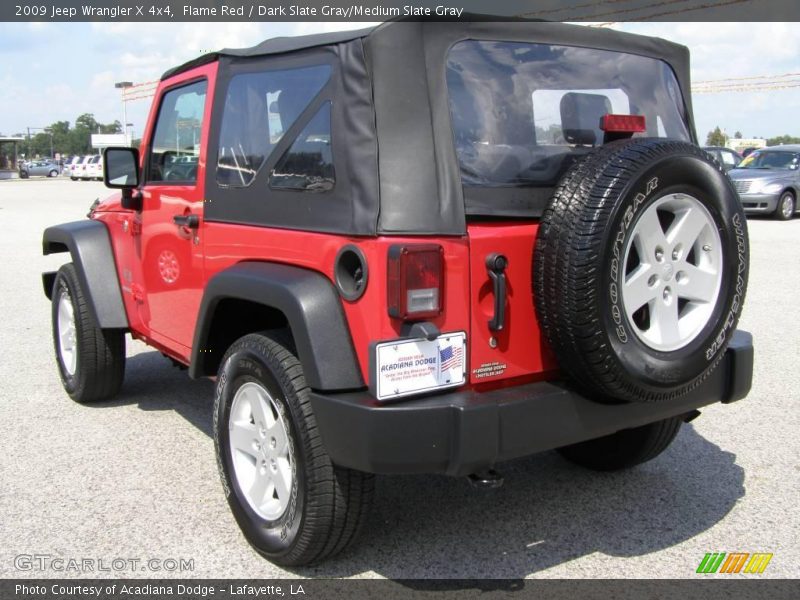 Flame Red / Dark Slate Gray/Medium Slate Gray 2009 Jeep Wrangler X 4x4