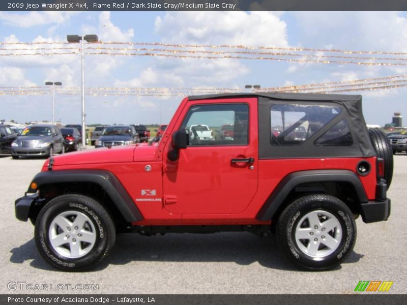 Flame Red / Dark Slate Gray/Medium Slate Gray 2009 Jeep Wrangler X 4x4