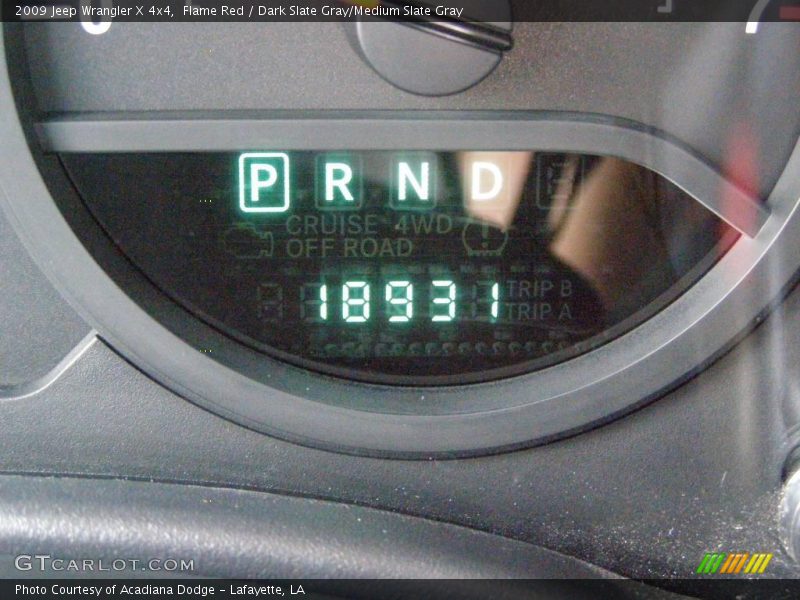 Flame Red / Dark Slate Gray/Medium Slate Gray 2009 Jeep Wrangler X 4x4