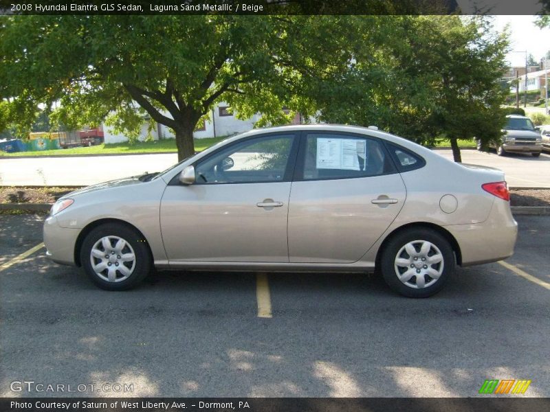 Laguna Sand Metallic / Beige 2008 Hyundai Elantra GLS Sedan
