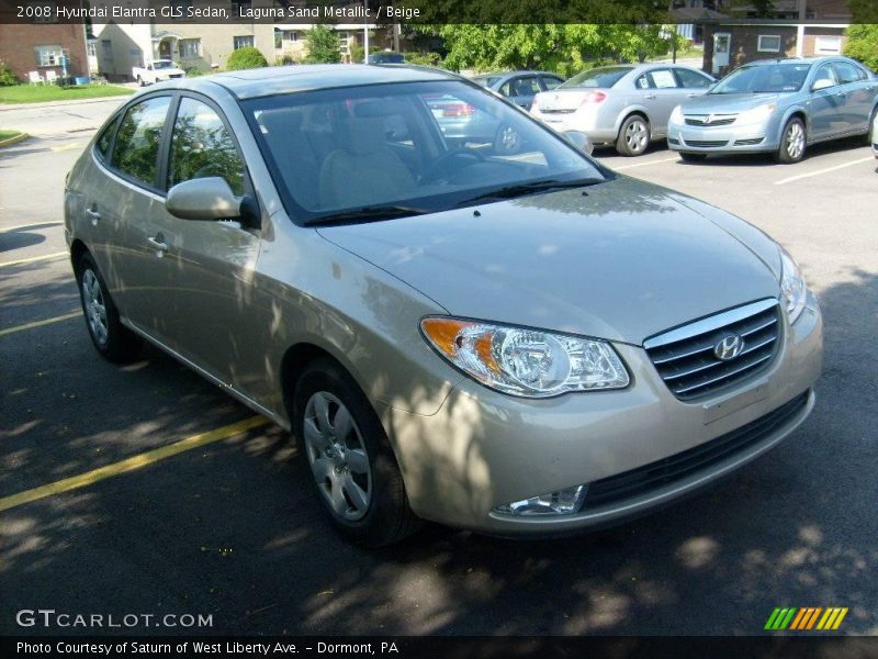 Laguna Sand Metallic / Beige 2008 Hyundai Elantra GLS Sedan