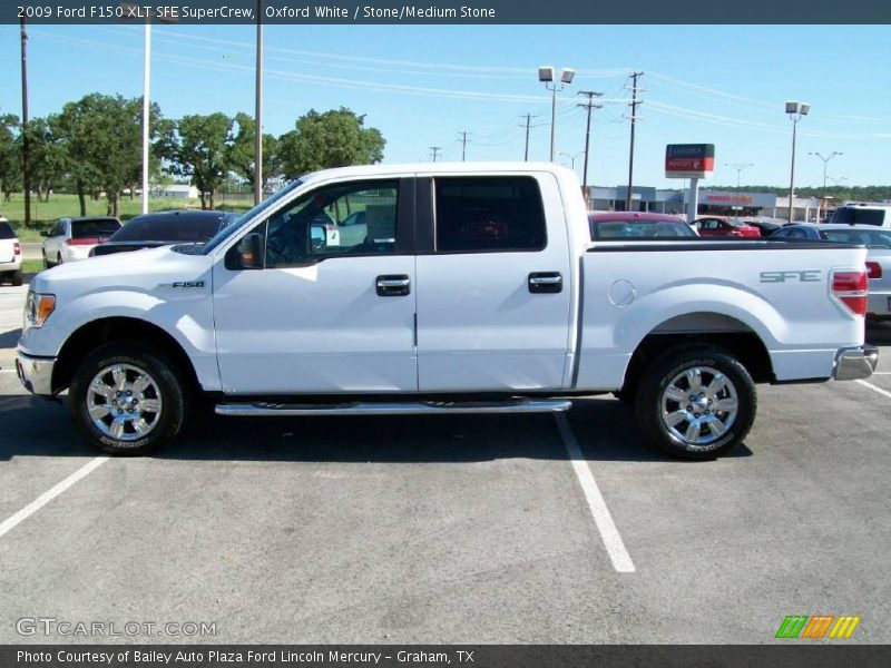 Oxford White / Stone/Medium Stone 2009 Ford F150 XLT SFE SuperCrew