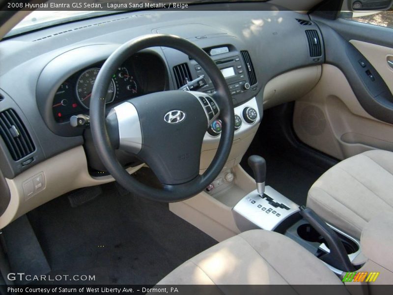 Laguna Sand Metallic / Beige 2008 Hyundai Elantra GLS Sedan