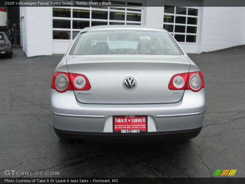 Reflex Silver / Black 2008 Volkswagen Passat Turbo Sedan