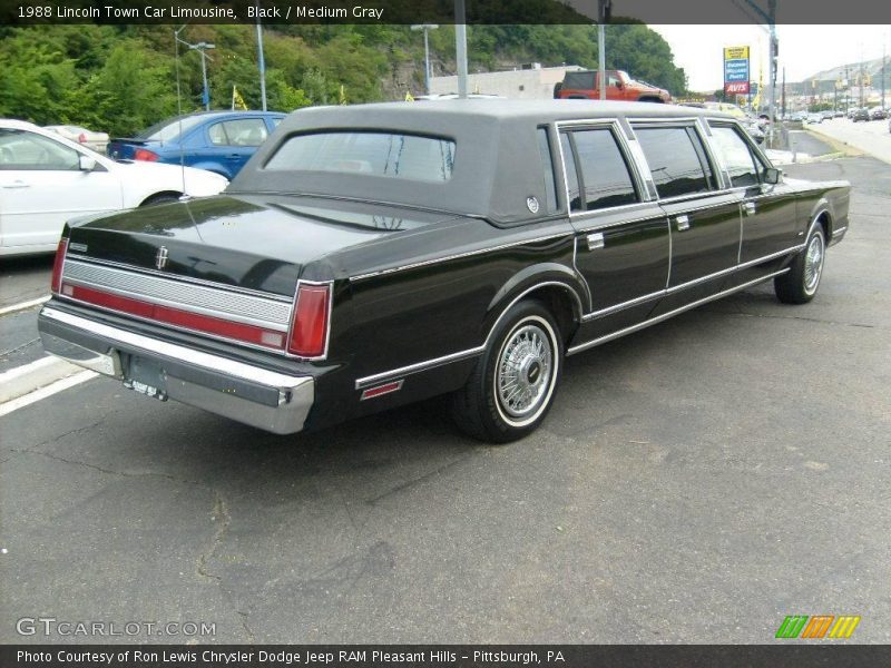 Black / Medium Gray 1988 Lincoln Town Car Limousine