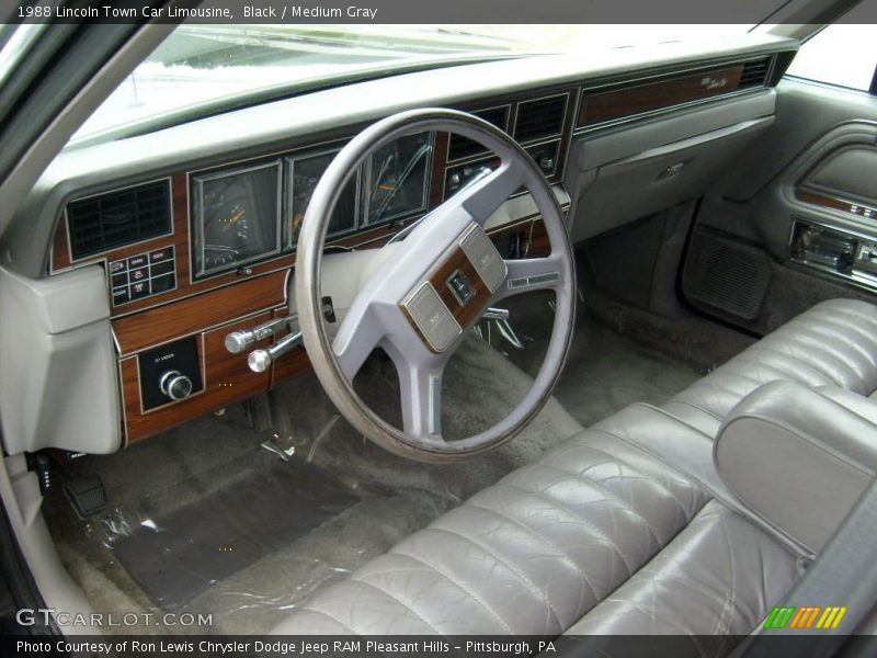 Black / Medium Gray 1988 Lincoln Town Car Limousine