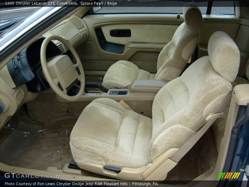 Spruce Pearl / Beige 1995 Chrysler Lebaron GTC Convertible