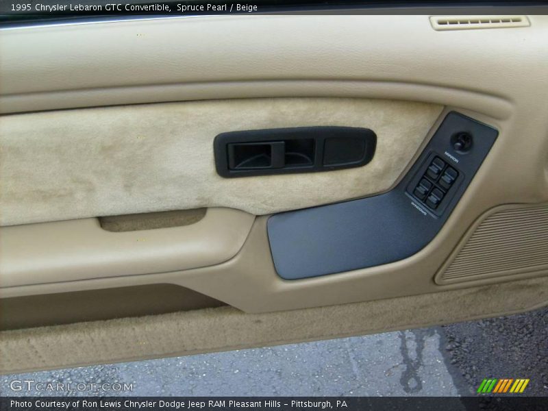 Spruce Pearl / Beige 1995 Chrysler Lebaron GTC Convertible