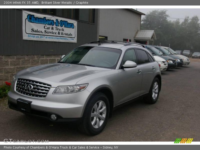 Brilliant Silver Metallic / Graphite 2004 Infiniti FX 35 AWD