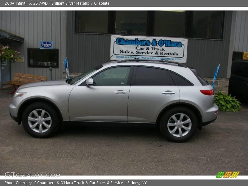 Brilliant Silver Metallic / Graphite 2004 Infiniti FX 35 AWD