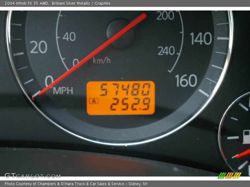 Brilliant Silver Metallic / Graphite 2004 Infiniti FX 35 AWD