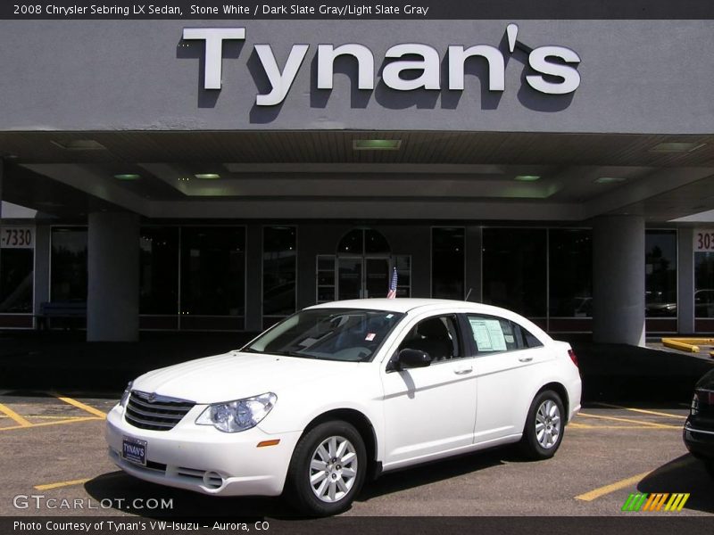 Stone White / Dark Slate Gray/Light Slate Gray 2008 Chrysler Sebring LX Sedan
