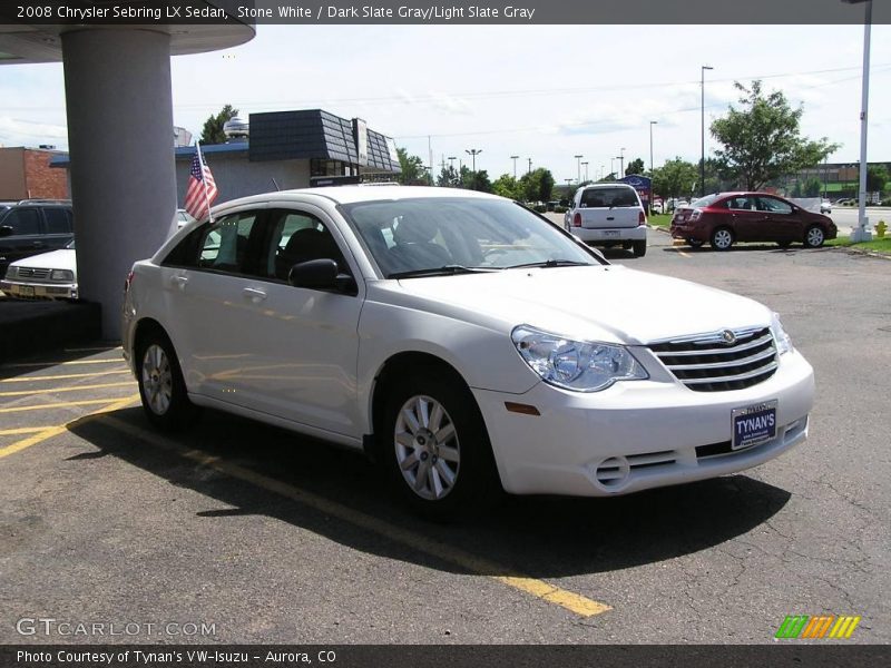 Stone White / Dark Slate Gray/Light Slate Gray 2008 Chrysler Sebring LX Sedan