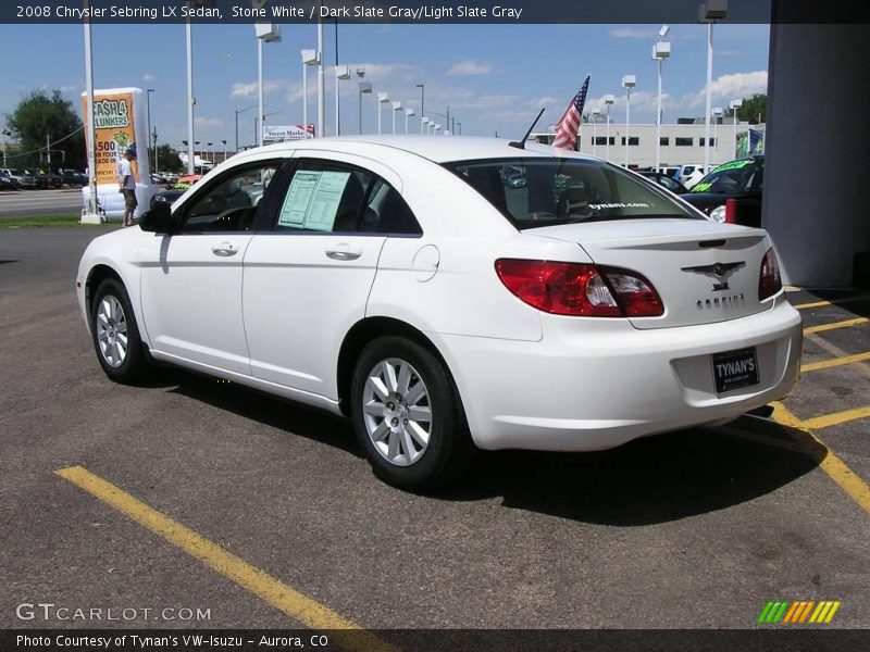Stone White / Dark Slate Gray/Light Slate Gray 2008 Chrysler Sebring LX Sedan