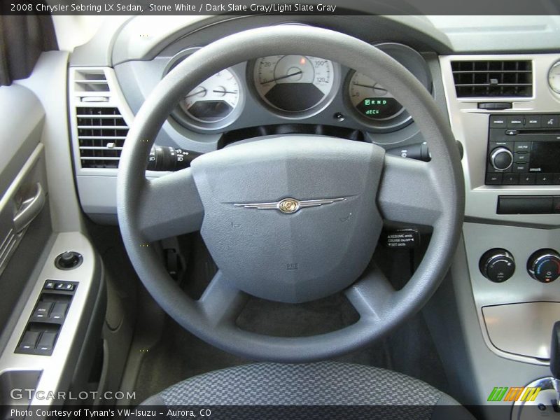 Stone White / Dark Slate Gray/Light Slate Gray 2008 Chrysler Sebring LX Sedan