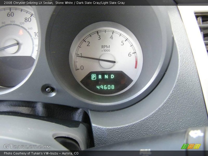 Stone White / Dark Slate Gray/Light Slate Gray 2008 Chrysler Sebring LX Sedan