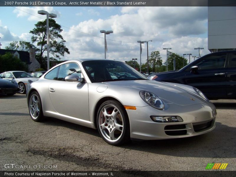 Arctic Silver Metallic / Black Standard Leather 2007 Porsche 911 Carrera S Coupe