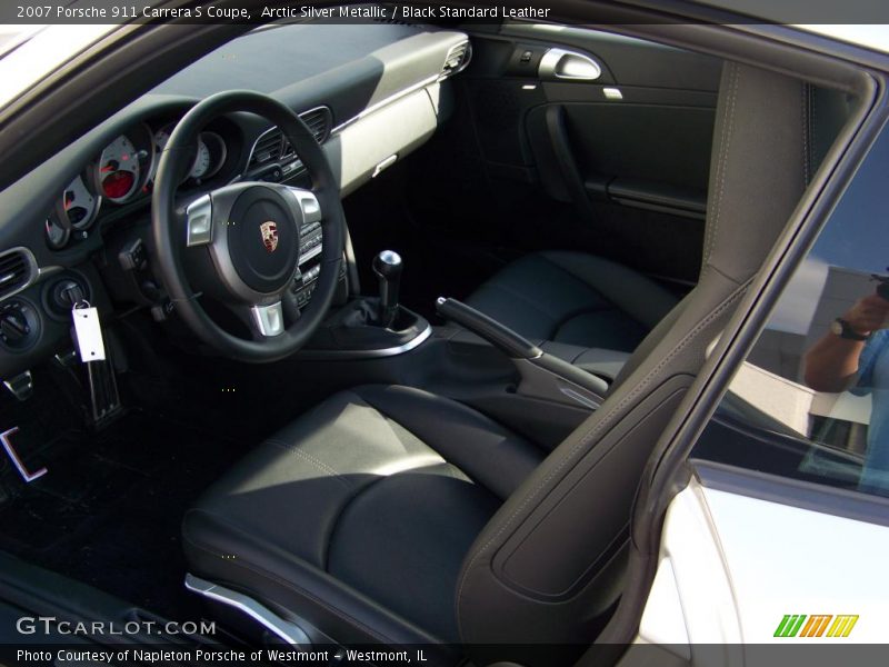 Arctic Silver Metallic / Black Standard Leather 2007 Porsche 911 Carrera S Coupe