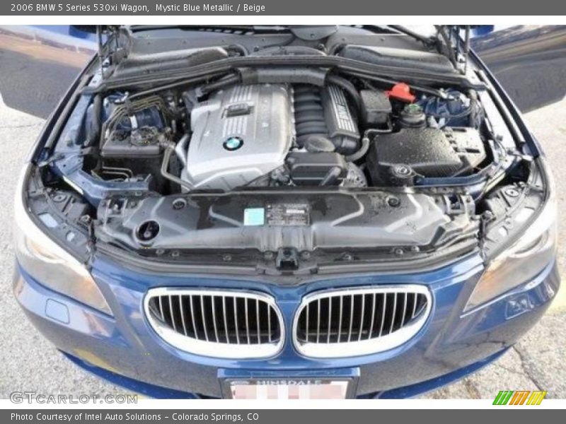 Mystic Blue Metallic / Beige 2006 BMW 5 Series 530xi Wagon