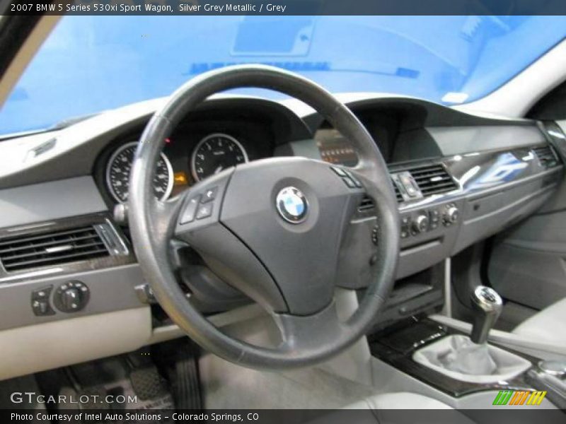 Silver Grey Metallic / Grey 2007 BMW 5 Series 530xi Sport Wagon