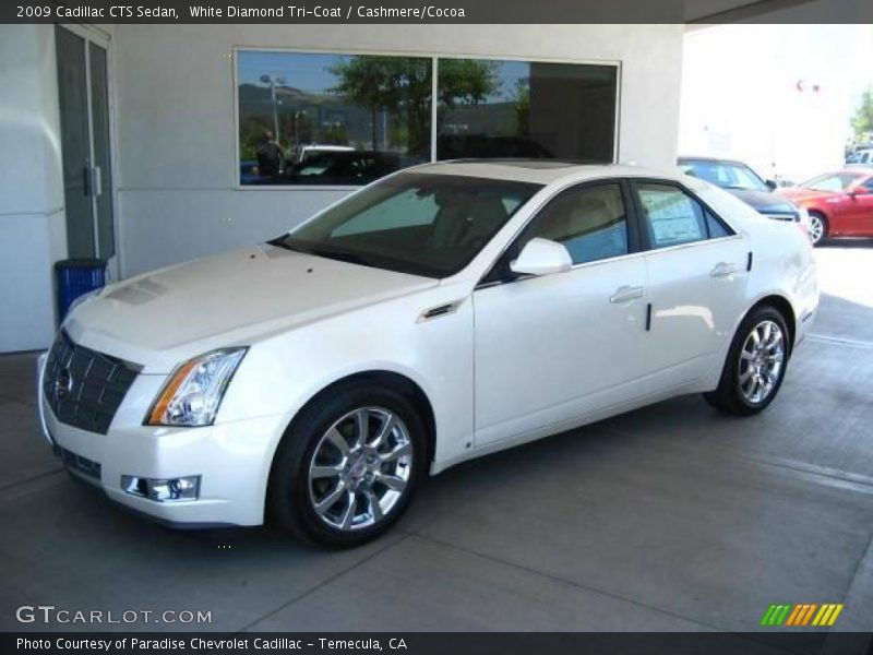 White Diamond Tri-Coat / Cashmere/Cocoa 2009 Cadillac CTS Sedan