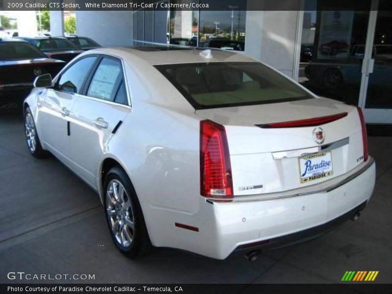 White Diamond Tri-Coat / Cashmere/Cocoa 2009 Cadillac CTS Sedan