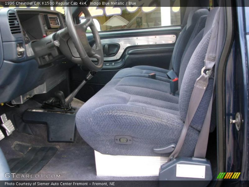 Indigo Blue Metallic / Blue 1996 Chevrolet C/K K1500 Regular Cab 4x4