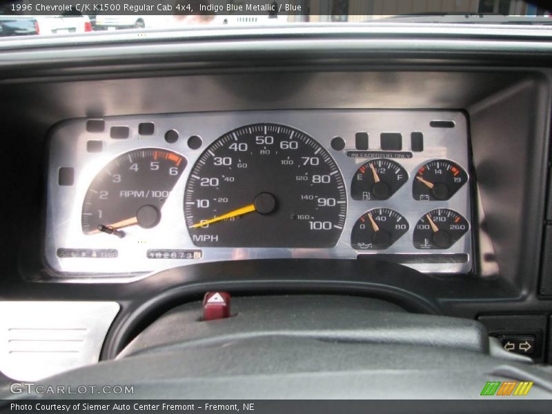 Indigo Blue Metallic / Blue 1996 Chevrolet C/K K1500 Regular Cab 4x4
