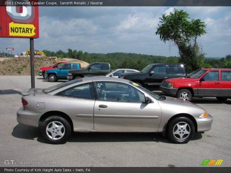 Sandrift Metallic / Neutral 2001 Chevrolet Cavalier Coupe