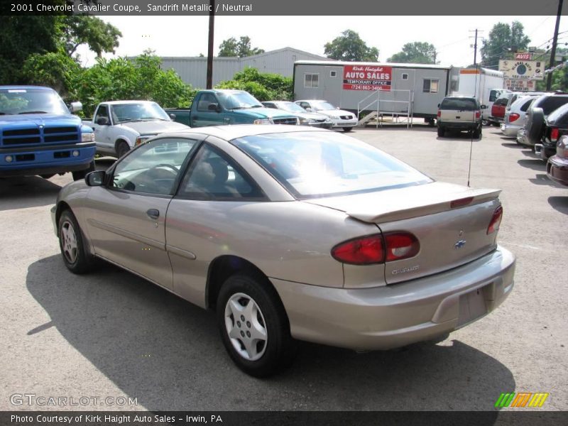 Sandrift Metallic / Neutral 2001 Chevrolet Cavalier Coupe