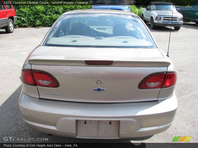 Sandrift Metallic / Neutral 2001 Chevrolet Cavalier Coupe