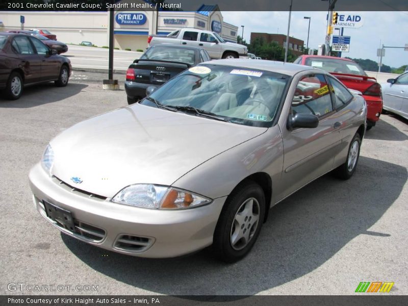 Sandrift Metallic / Neutral 2001 Chevrolet Cavalier Coupe