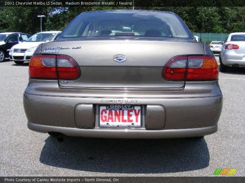 Medium Bronzemist Metallic / Neutral 2001 Chevrolet Malibu LS Sedan