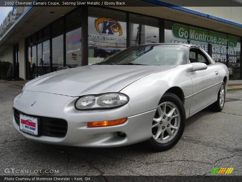 Sebring Silver Metallic / Ebony Black 2002 Chevrolet Camaro Coupe